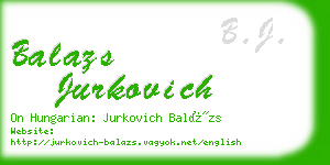 balazs jurkovich business card